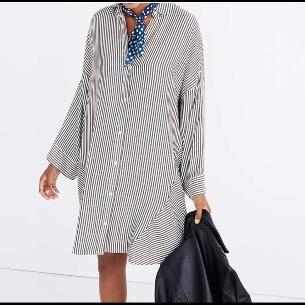 Striped shirt dress